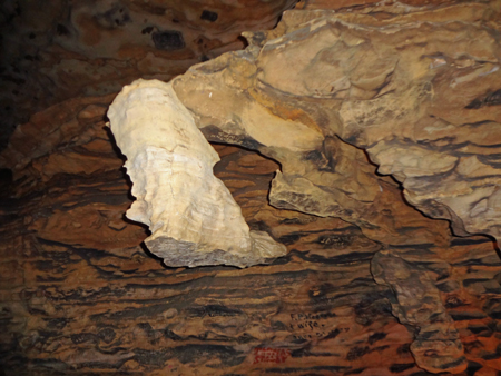a cool formation in the Mark Twain Cave