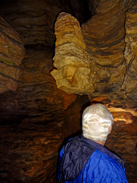 Lee Duquette in the Mark Twain Cave