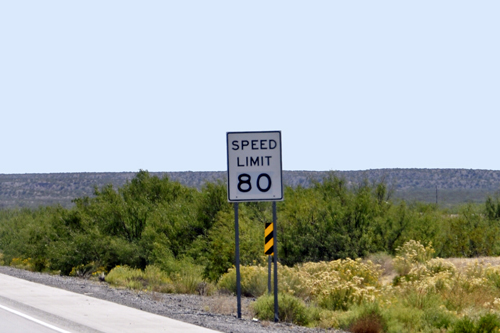 sign: speed limit 80 mph