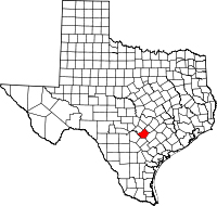 State of Texas map showing where Guadalupe Mountains National Park is located