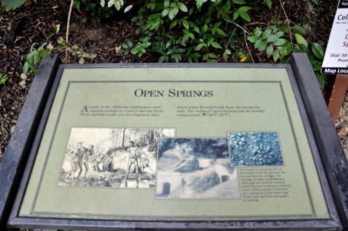 sign about the open springs