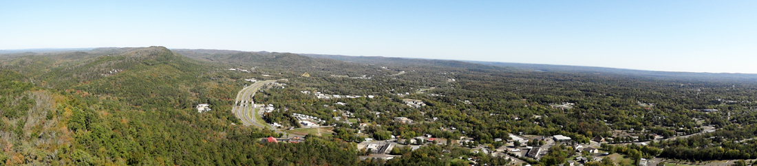 panorama view from the Hot Springs Mountain Tower