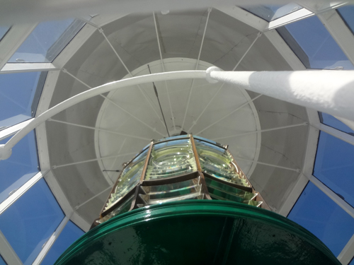 Fresnel Lens at the top of the lighthouse