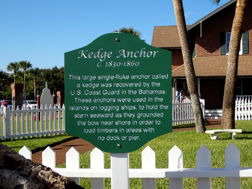 Sign about the Kedge Anchor