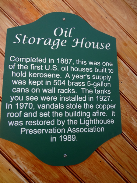 sign about the oil storage House