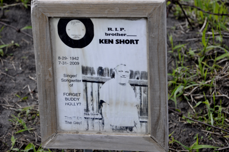 memorial frame & phto to Ken Short, songwriter for Buddy Holly