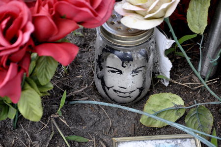 stuff fans left by the Buddy Holly memorial at the site of the plane crash