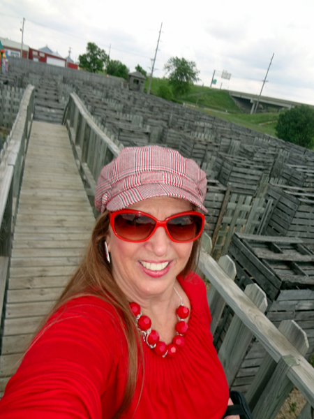 Karen Duquette at the Fort Custer Maze in Clear Lake, Iowa