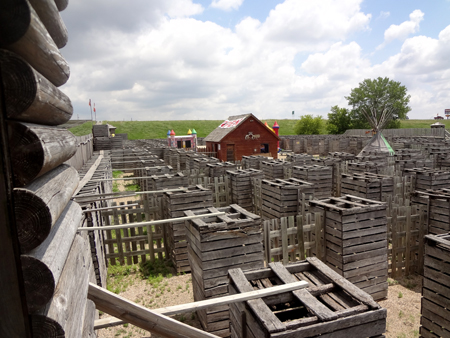 Views from some of the stamp stations inside the Fort Custer Maze