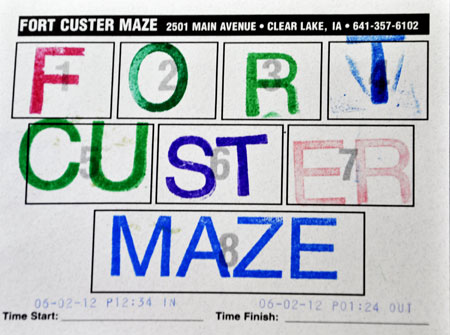 Fort Maze stamp card