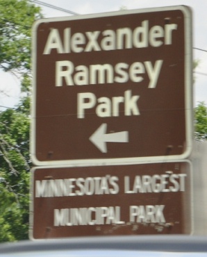 sign - Alexander Ramsey Park in Minnesota
