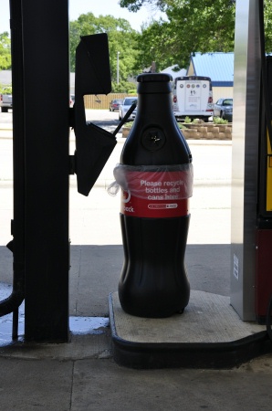 a giant coke bottle