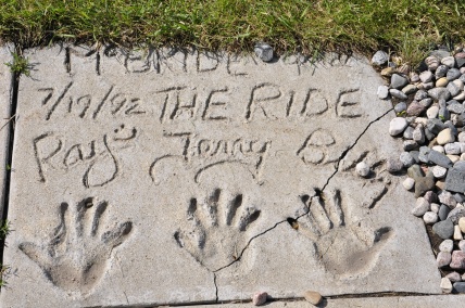 McBride and The Ride plaque at the Walk of Fame in Fargo,  North  Dakota