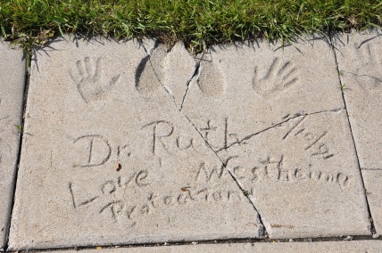 Dr. Ruth's plaque at the Walk of Fame in Fargo,  North  Dakota