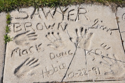 Sawyer Brown's plaque at the Walk of Fame in Fargo,  North  Dakota
