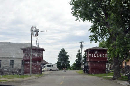 The entry to Frontier Village in Jamestown North Dakota