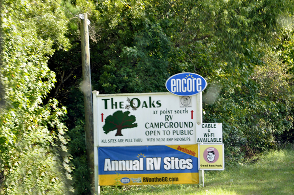 The Oaks at Point South sign