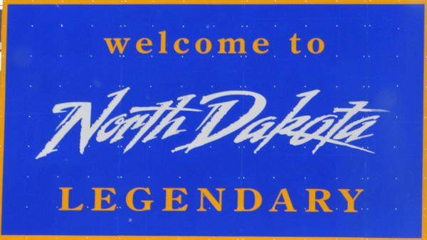 welcome to North Dakota sign