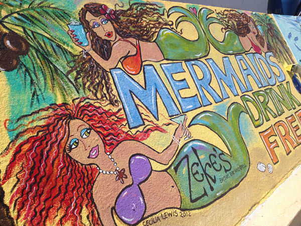 painting at Zeke's - Mermaids