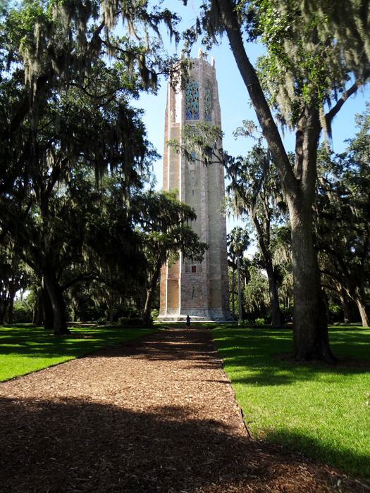 the Singing Tower as seen from the Life Oak Grove area