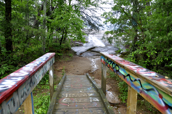 the bridge at  Bald Rock Heritage Preserve