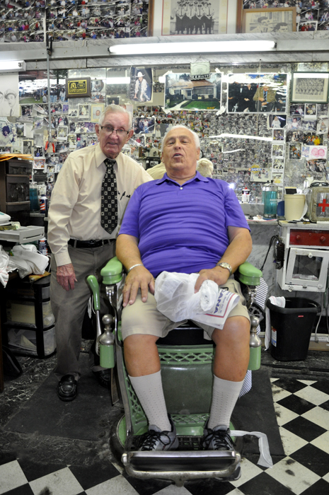 Lee Duquette and Russel Hiatt, the real life Floyd of Floyd's Barber Shop