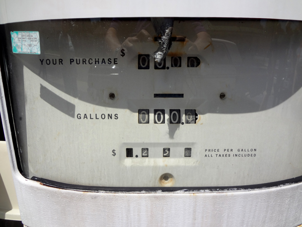 an old gas pump