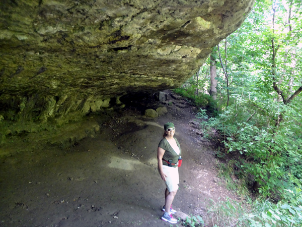 Karen Duquette at the Rock Cave