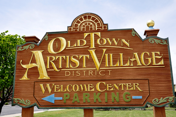 sign: Old Town Artist Village in Berea KY