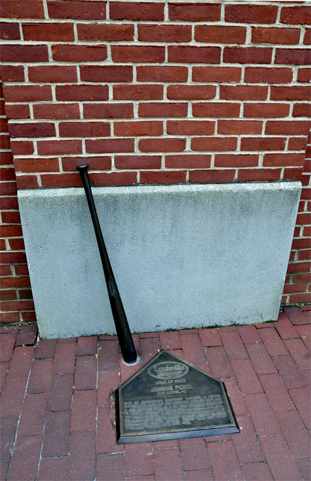one of many baseball bats and plaques in Louisville