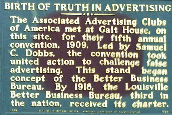 advertising historical marker