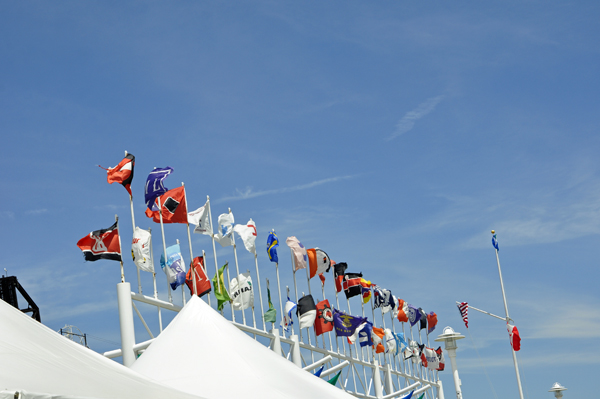flags at Great Lakes Maritime Center