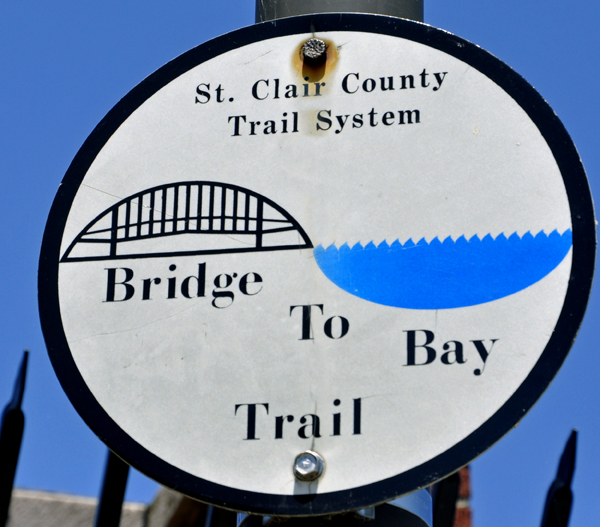 sign: St. Clair County Trail System