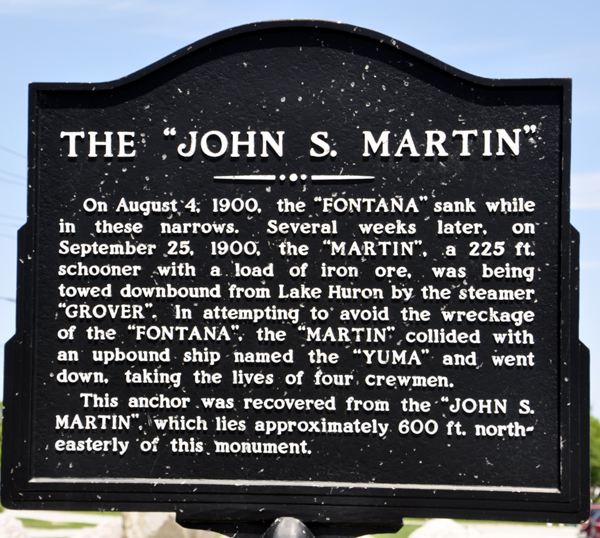 sign about the John S. Martin ship