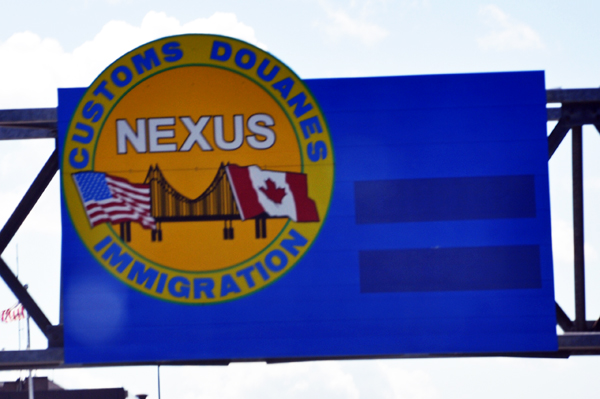 Nexus sign on the Blueriver Bridge