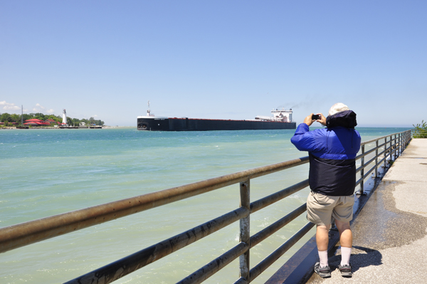 Lee duquette photographs another barge coming in