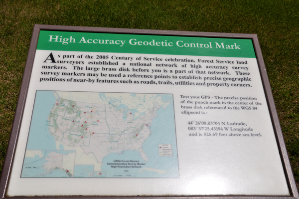 sign about geodetic control marks