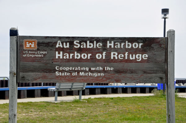 sign: Au Sable Harbor Michigan
