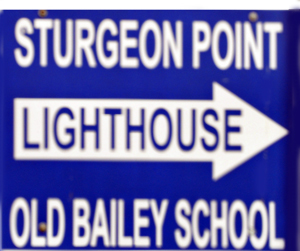 Sturgeon Point Lighthouse sign