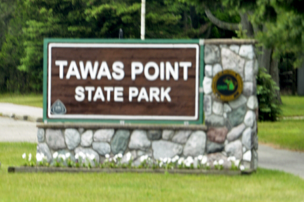 Tawas Point State Park sign