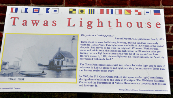 sign about Tawas Lighthouse
