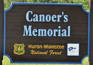 sign: Canoer's Memorial