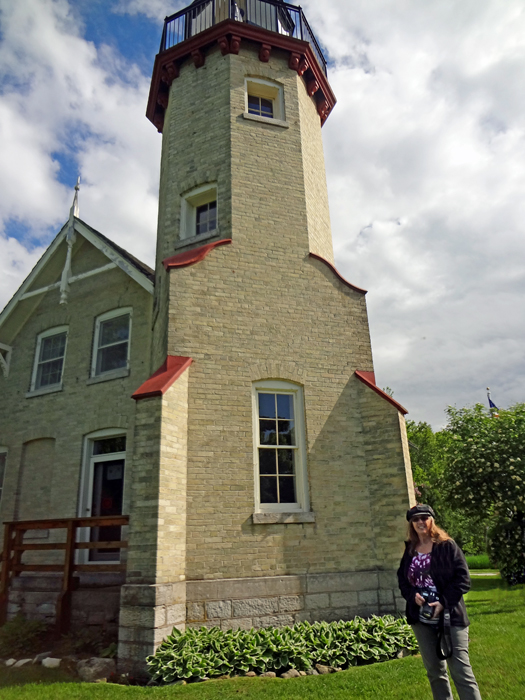 Karen Duquette at McGulpin lighthouse