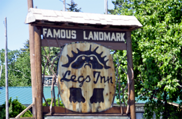 sign: Famous Landmark Legs Inn
