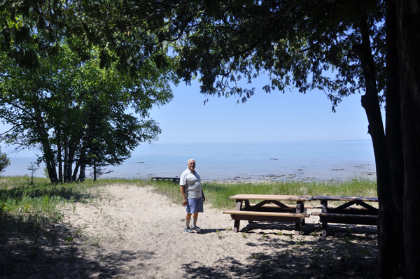 Lee Duquette at Lake Michigan