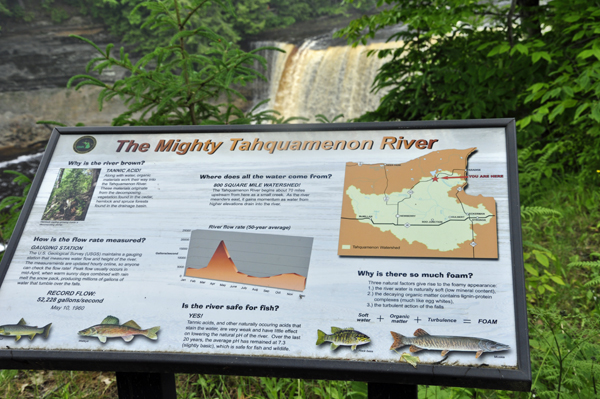 sign about the Tahquamenon River