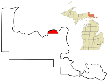 Sault Ste Marie Michigan map