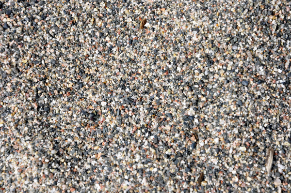 the sand on Terrace Bay Beach is really made of rocks