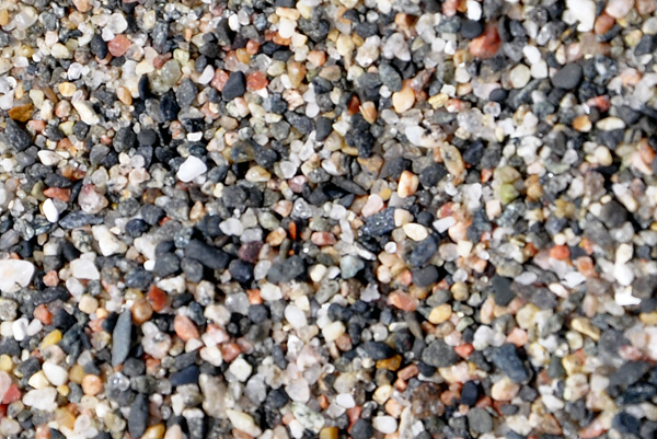 a zoomed in view of the rocky sand on Terrace Bay Beach