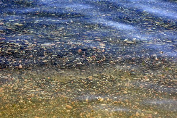 The water of Lake Superior is crystal clear